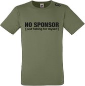 Karper shirt - Karpervissen - CarpFeeling - No Sponsor - Olive - Maat M