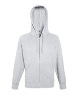 Fruit Of The Loom Heren Lichtgewicht Full Zip Jacket / Hoodie (Heather Grijs) Maat XL