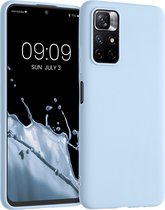 kwmobile telefoonhoesje voor Xiaomi Redmi Note 11 - Hoesje voor smartphone - Back cover in mat lichtblauw