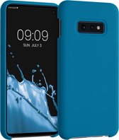 kwmobile telefoonhoesje voor Samsung Galaxy S10e - Hoesje met siliconen coating - Smartphone case in Caribisch blauw