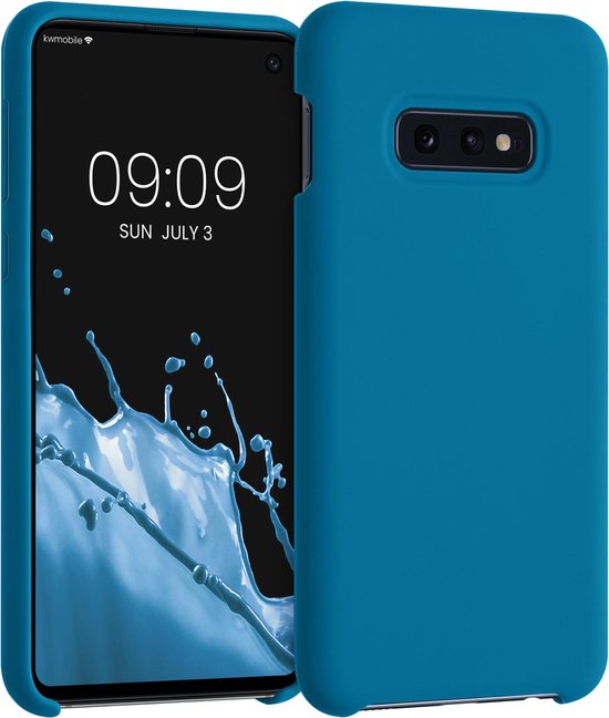 kwmobile telefoonhoesje geschikt voor Samsung Galaxy S10e - Hoesje met siliconen coating - Smartphone case in Caribisch blauw