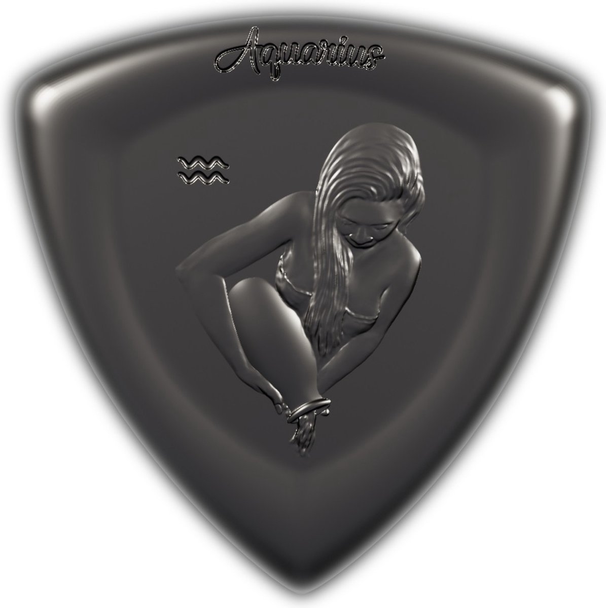 Verzilverde plectrum - Sterrenbeeld - Waterman