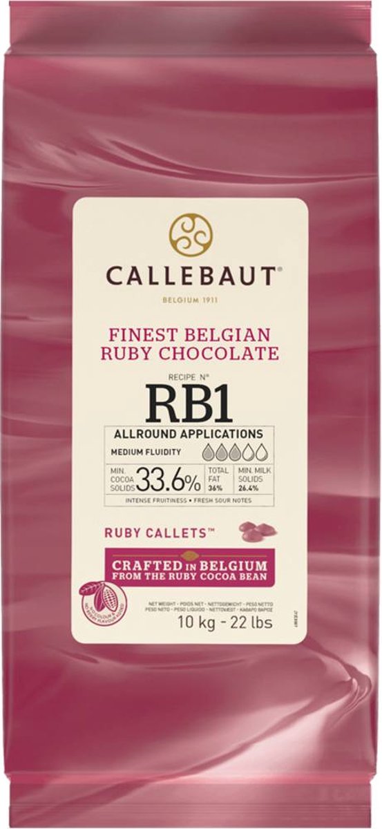 Callebaut - Ruby Chocolate - RB1 - 10kg Callets