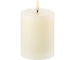 Uyuni Led Rustieke kaars Ivoor- Recht -Ø 7,8cm x Hoogte 10 cm