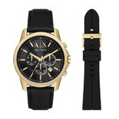 Armani Exchange AX7133SET Herenhorloge Geschenkset 44 mm - Zwart