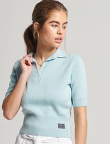 Superdry Dames Gebreid kort Vintage poloshirt