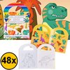 48 STUKS Dinosaurus Kleurboekjes met Stickers