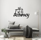 I love accuracy  wanddecoratie zwart mdf 320x233mm