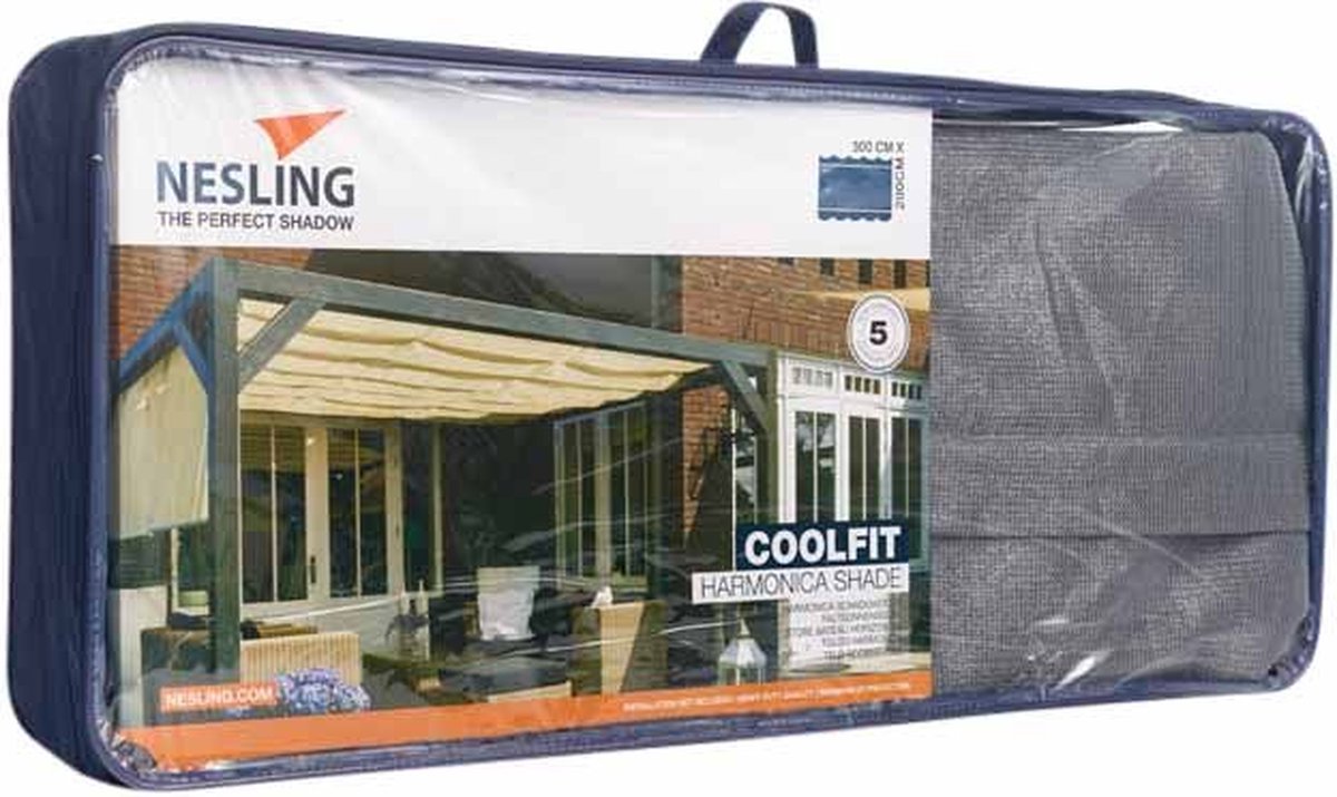Nesling Voile d'ombrage rétractable, B200xL300cm, Anthracite