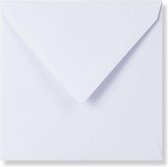 Witte vierkante enveloppen - Wenskaart Enveloppen - 14 x 14 cm 100 stuks