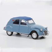 Citroën 2CV AZLM 1961 (Blauw) (8 cm) 1/43 Norev - Inclusief Showcase (Modelauto - Schaalmodel - Miniatuurauto)