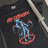 Exxtrawod Hip Extension Unisex T-shirt Crossfit Tee Maat L