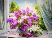 Delki® Diamond Painting Volwassenen Bloemen 2 - 40 kleuren - Vierkant - 30x40cm