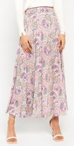 LOLALIZA Maxirok met paisley - Lila - Maat L