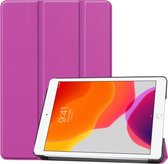 Mobigear Tablethoes geschikt voor Apple iPad 8 (2020) Hoes | Mobigear Tri-Fold Bookcase - Paars