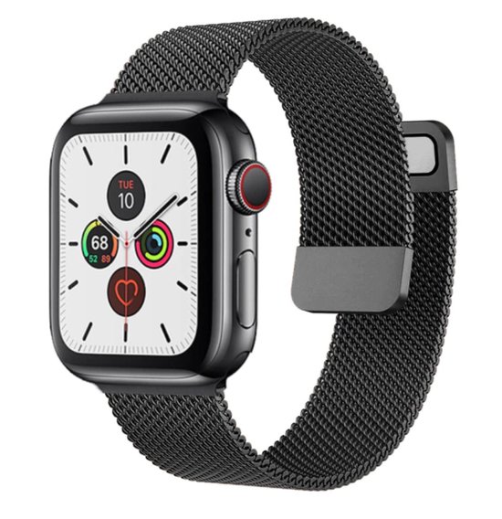 Foto: Urbangoods magnetische horlogeband geschikt voor apple watch zwart 42 44mm horloge band stainless steel cadeau