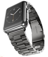 UrbanGoods - Metalen Horloge band - Zwart - Geschikt Voor Apple Watch - 41 /42 mm - Horloge Bandje - Cadeau