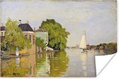 Poster Huizen aan de Achterzaan - Schilderij van Claude Monet - 120x80 cm