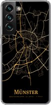 Coque Samsung Galaxy S22 - Münster - Carte - Or - Coque de téléphone en Siliconen