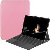 Case2go - Tablet Hoes geschikt voor de Microsoft Surface Go 3 - Tri-Fold Book Case - Roze