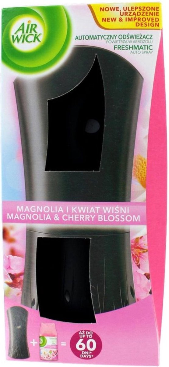 Airwick Freshmatic Auto Spray Magnolia & Cherry Blossom + Navulling - Zwart