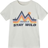 Name it t-shirt jongens - ecru - NKMdenkel - maat 158/164