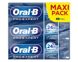 Oral B - Tandpasta - Pro-Expert - 24u Bescherming - Intense Reiniging - Zachte Munt - 75ml x 3