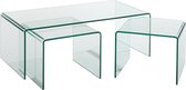 Salontafel | glas | transparant | 120x60x (h)39.5 cm