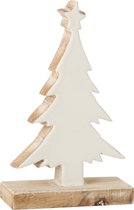 Kerstboom | hout | wit | 13.5x5x (h)21 cm
