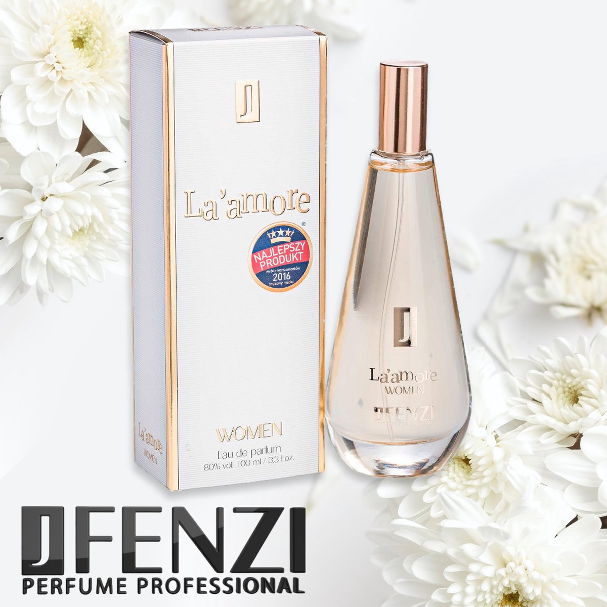 Goedkoopste Bloemige, Fruitige merkgeur voor dames - JFenzi - La’ Amore - Eau de parfum - 100ml - 80 ✮✮✮✮✮ - Cadeau Tip !