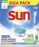 Sun All-in-1 Vaatwastabletten - 62 stuks - Voordeelverpakking