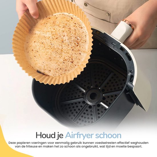 Plateaux jetables ronds en papier cuisson Airfryer - Accessoires