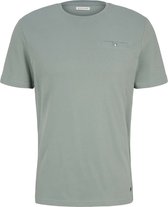 TOM TAILOR structured t-shirt with pocket Heren T-shirt - Maat L