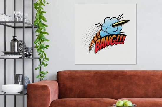 Dictons de peinture sur toile – « Peur !!! - Citations - 90x90 cm - Décoration murale