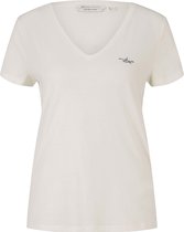TOM TAILOR relaxed v-neck tee Dames T-shirt - Maat XXL
