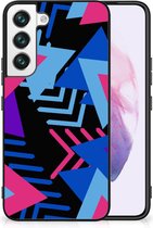 TPU Back Cover Geschikt voor Samsung Galaxy S22 Smartphone Hoesje met Zwarte rand Funky Triangle