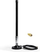 DrPhone HMFS LoRa – 3dBi Glasvezel Helium Hotspot Miner Antenne Met Magnetische Stand - 3 meter lange RP-SMA Male – Outdoor - Zwart
