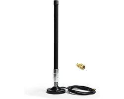 DrPhone HMFS LoRa – 3dBi Glasvezel Helium Hotspot Miner Antenne Met Magnetische Stand - 3 meter lange RP-SMA Male – Outdoor - Zwart