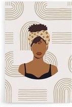 Walljar - Head Scarf - Muurdecoratie - Poster