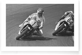 Walljar - Motorraces Zandvoort '77 II - Zwart wit poster