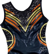 Sparkle&Dream - Gympakje Turnpakje Saar Zwart - AME | maat XS - voor turnen en gymnastiek