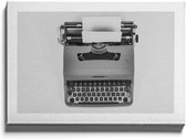 Walljar - Typewriter Machine - Muurdecoratie - Canvas schilderij