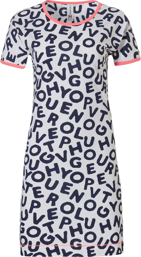 Chemise de nuit filles Rebelle - White Letter - 140 - Wit