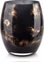 Vaas Zwart Marmer - Hoogte 20 cm
