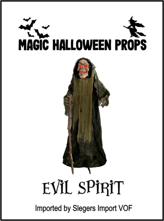 Poupée Halloween EVIL SPIRIT (son, mouvement, lumière) 1,60 m de haut