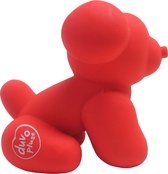 Duvo+ latex balloon pug 9,5x6x8,5cm rood