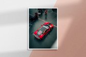 Poster Ferrari #9  - 70x100cm - Premium Museumkwaliteit - Uit Eigen Studio HYPED.®
