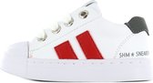Sneakers | Jongens | white red | Leer | Shoesme | Maat 27