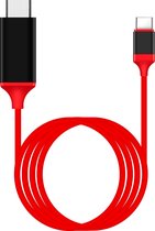Usb c naar HDMI kabel male 4k - Usb-C to HDMI mannetje Display port (Rood)