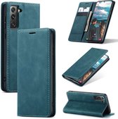 Samsung Galaxy S21 FE Vintage Wallet Case - Blauw